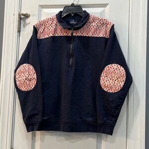 Simply Southern 1/2 zip pullover sweat w coral